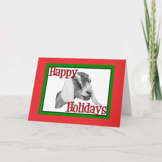 Nubian Goat Holiday Christmas (Front)