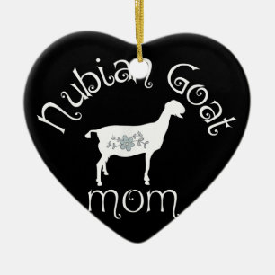 Nubian Goat Mom Gift Ceramic Ornament