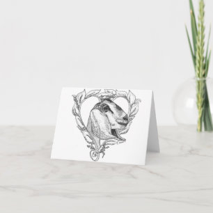 Nubian Head in Heart Card