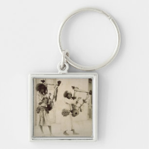 Nubian Musicians (sepia photo) Keychain