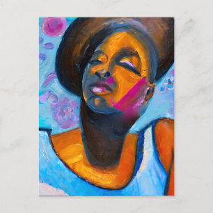 Nubian Princess Powerful Black Woman  Art Postcard