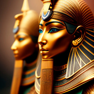 Nubian Warrior Queen Egyptian Art Print On Clock 