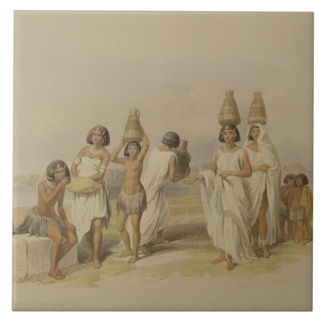 Nubian Women at Kortie on the Nile, from "Egypt an Tile (Front)