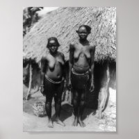 Nubian Women Standing in front of Hut
