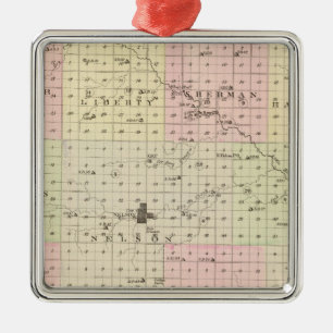Nuckolls County, Nebraska Metal Ornament