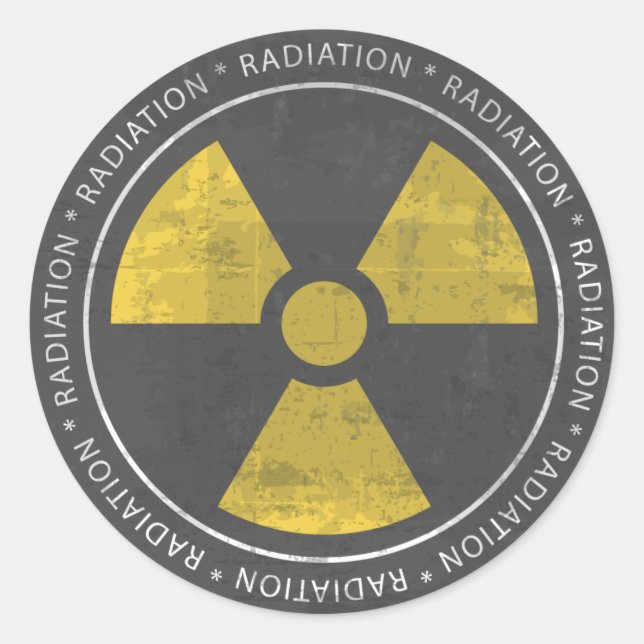 Nucléaire - Sticker pour panneau de rayonnement (Devant)