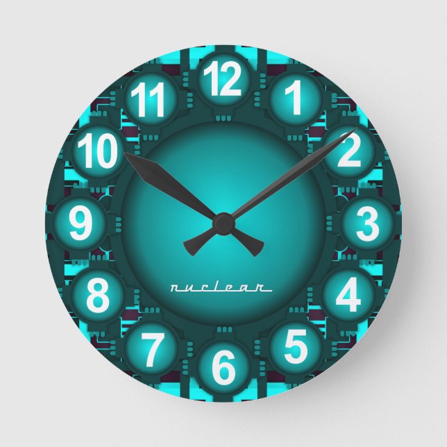 Nuclear Atomic High Tech Clock (Front)