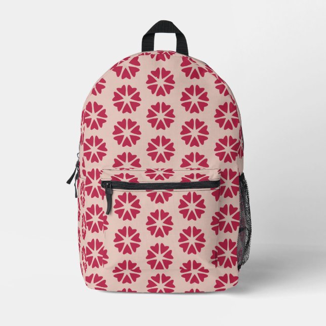 Nuclear Connectivity - magenta - seamless pattern. Printed Backpack (Front)