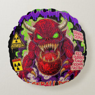 Nuclear Crunch - Cheese Apocalypse Mutant Snack Round Pillow