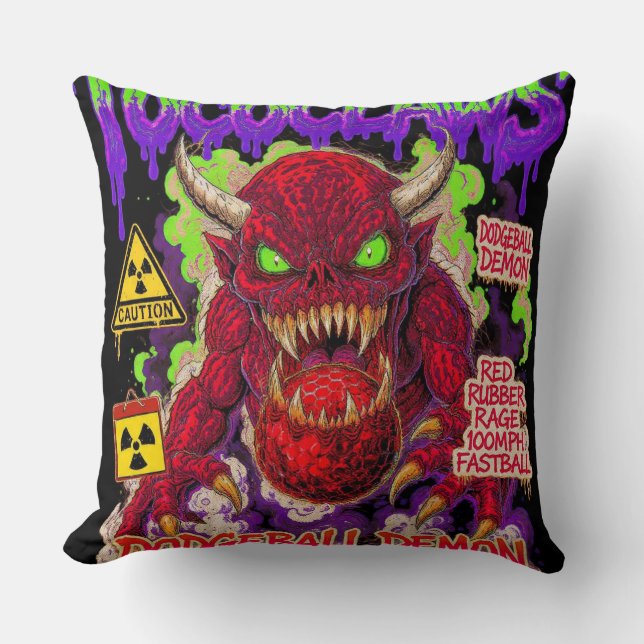 Nuclear Crunch - Cheese Apocalypse Mutant Snack Throw Pillow (Front)