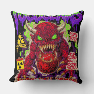Nuclear Crunch - Cheese Apocalypse Mutant Snack Throw Pillow