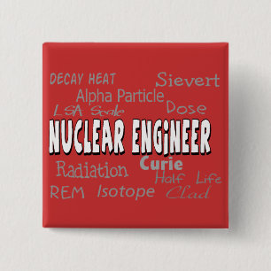 Nuclear Engineer Terminology Gifts 2 Inch Square Button