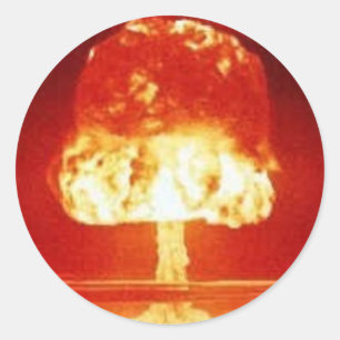 nuclear-explosion classic round sticker