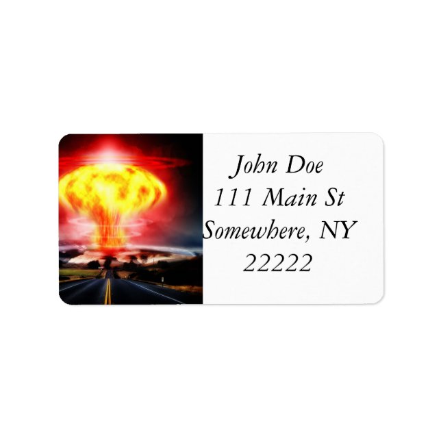Nuclear Explosion Label (Front)
