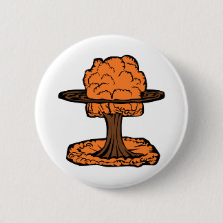 Nuclear Explosion Mushroom Cloud 2 Inch Round Button