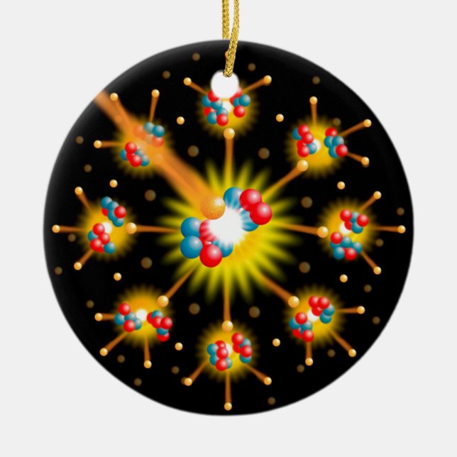 Nuclear Fission Ceramic Ornament (Front)
