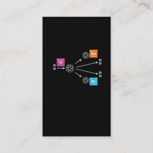 Nuclear Fission Physics Uranium Barium Krypton Business Card