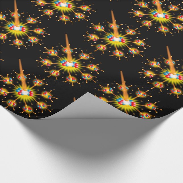 Nuclear Fission Science Wrapping Paper (Corner)
