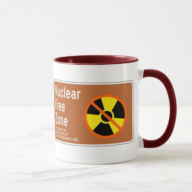 Nuclear Free Zone, Sign, California, US Mug (Right)