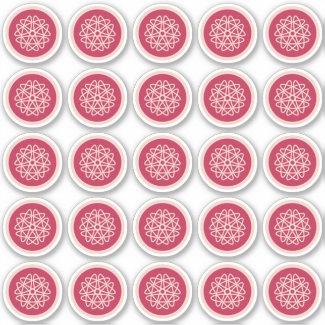 Nuclear Growth - magenta on rye. Custom stickers. (Front)