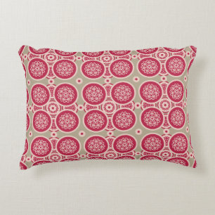 Nuclear Growth - magenta on rye - seamless pattern Accent Pillow