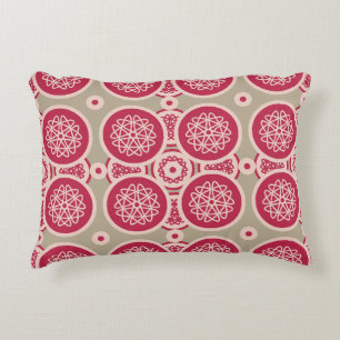 Nuclear Growth - magenta on rye - seamless pattern Accent Pillow