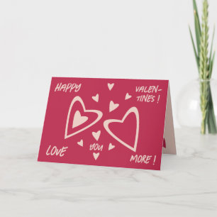 Nuclear Hearts - magenta - Happy Valentines! Card