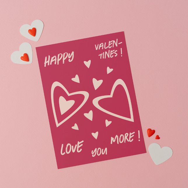 Nuclear Hearts - magenta - Happy Valentines!  Holiday Card (Creator Uploaded)