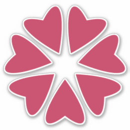 Nuclear Hearts - magenta red - custom cut images.