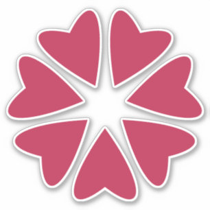 Nuclear Hearts - magenta red - custom cut images.