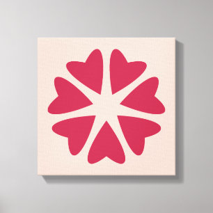 Nuclear Hearts - magenta red - image.    Canvas Print