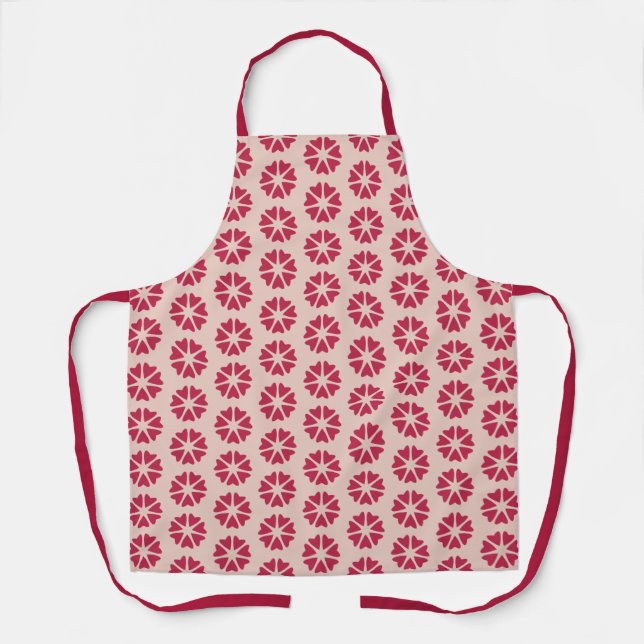 Nuclear Hearts - magenta red - seamless pattern. Apron (Front)