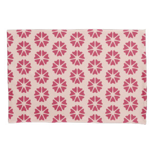Nuclear Hearts  - magenta red - seamless pattern. Pillowcase