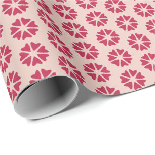 Nuclear Hearts - magenta red - seamless pattern. Wrapping Paper