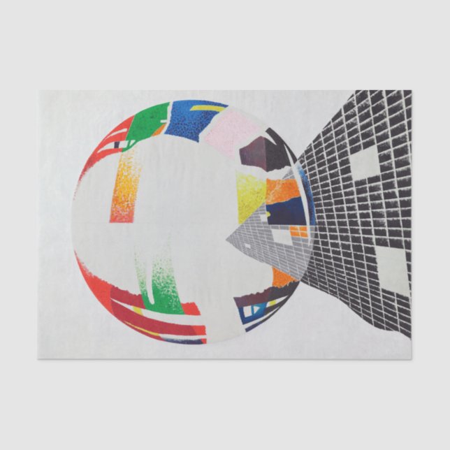 Nuclear I, CH, 1945 by Laszlo Moholy-Nagy Tissue Paper (Front)