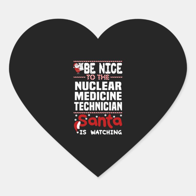 Nuclear Medicine Technician Heart Sticker (Front)