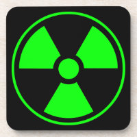Nuclear Radioactive Radiation Symbol in green