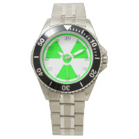 Nuclear Radioactive Radiation Symbol in green