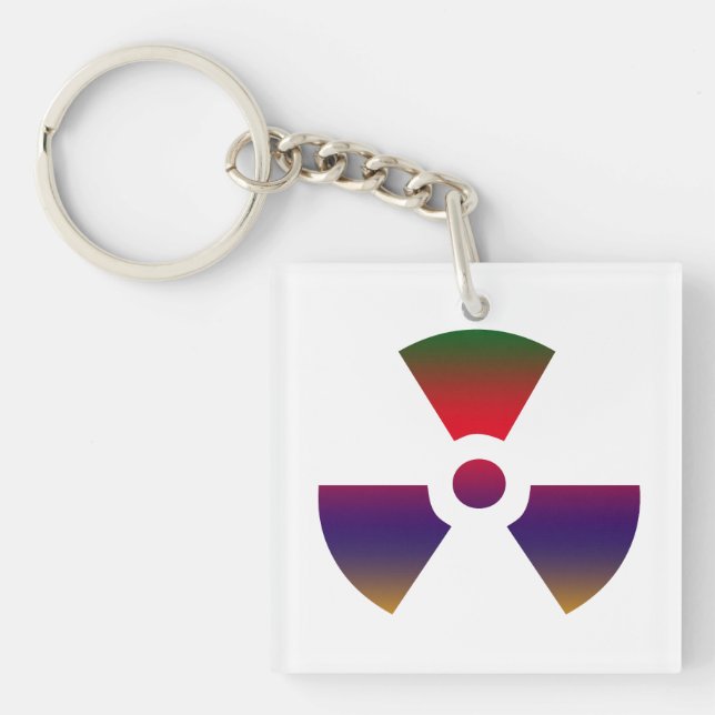 Nuclear radioactive sign keychain (Front)