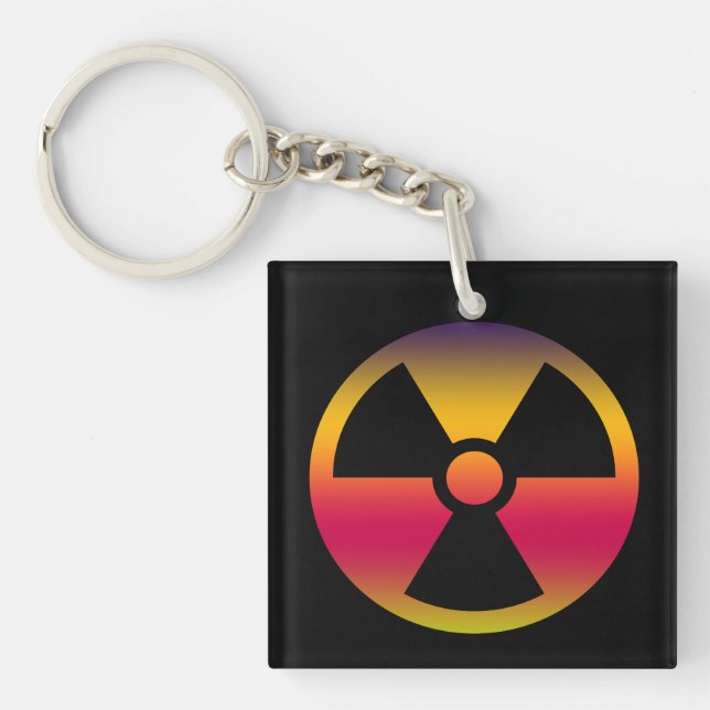 Nuclear radioactive sign keychain (Front)