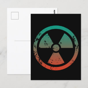 Nuclear radioactive sign postcard