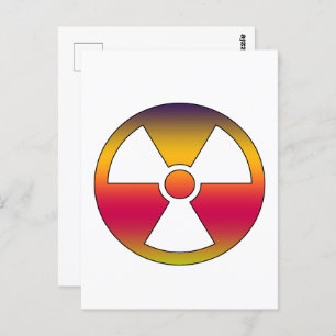 Nuclear radioactive sign postcard