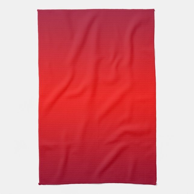 Nuclear Red Gradient - Poppy Reds Template Blank Kitchen Towel (Vertical)