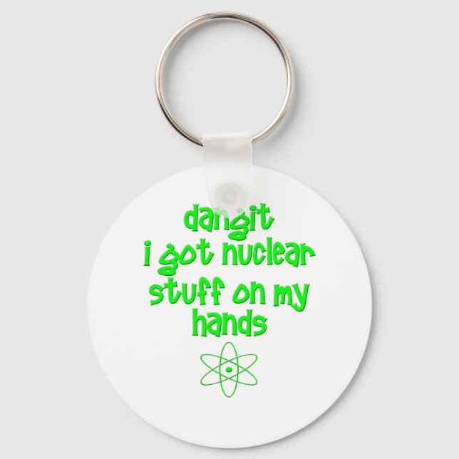 Nuclear Stuff On Hands Keychain (Front)