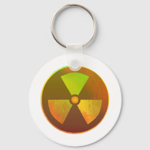 Nuclear Symbol Radioactive Glow Keychain