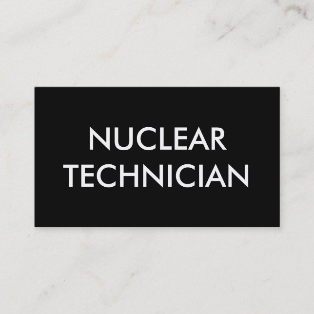 nuclear technician business card (Front)