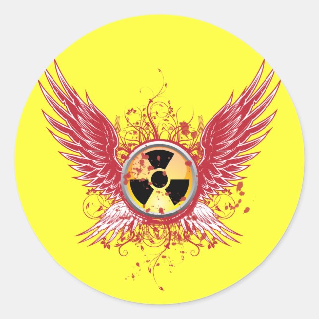 Nuclear Wings Classic Round Sticker (Front)