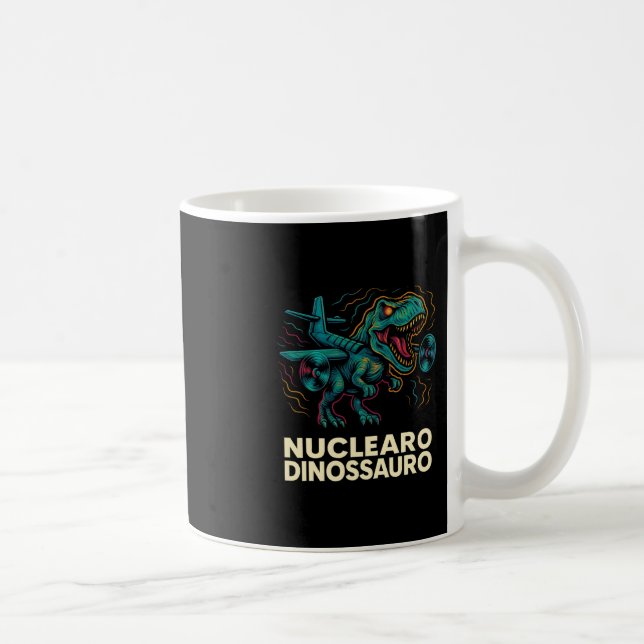 Nuclearo Dinossauro - Funny Italian Brainrot Kids  Coffee Mug (Right)