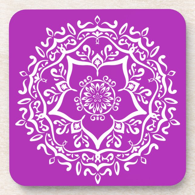 Nudibranch Mandala Coaster (Front)