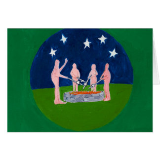 nudistes au feu de camp